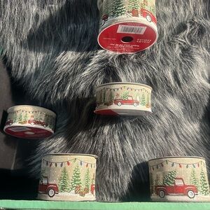 Festive Ribbon with Red Truck Design
